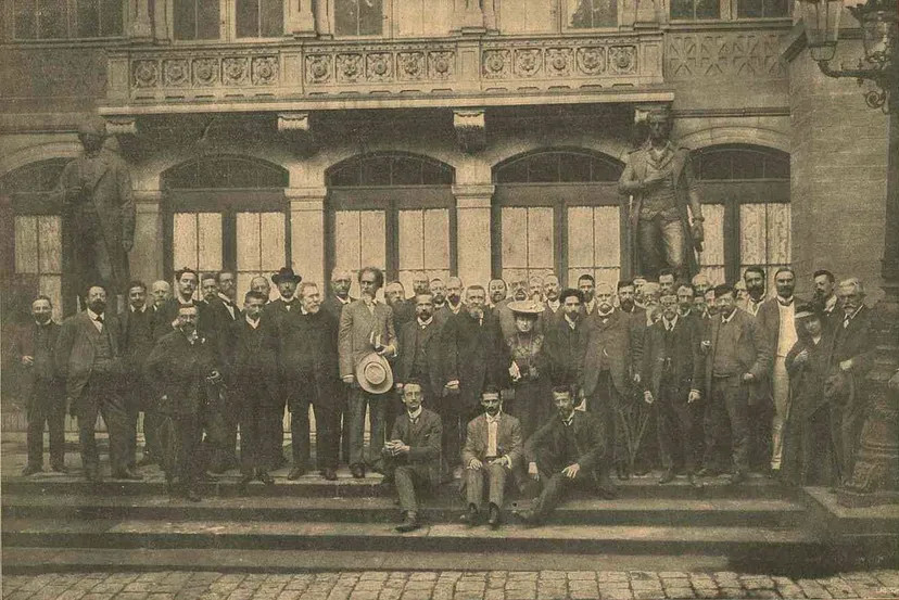Delegados da internacional no Congresso de Estugarda de 1907.